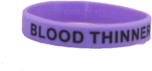 Blood Thinner Light Purple Cheap Medical Bracelet